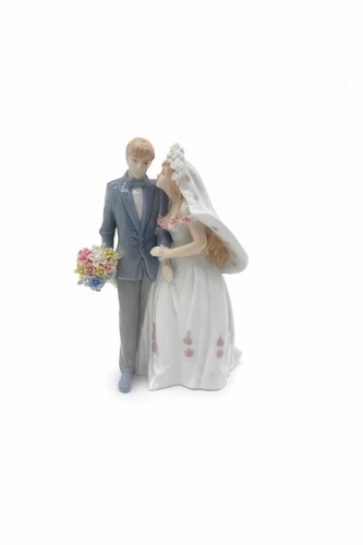 Statuina sposi ceramica - sposi, mf
