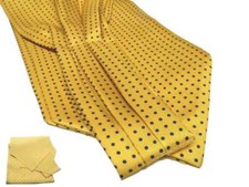 Foulard uomo seta ascot giallo