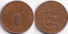 2 New Pence 1971 Guernesey