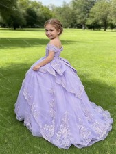 Abito bambina fiori spalle
