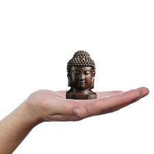 Statua Testa Buddha Legno 6cm