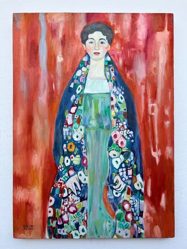 Dipinto olio tela - su, gustav