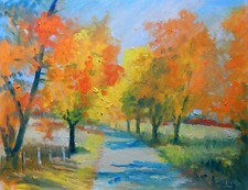 Autunno strada di campagna