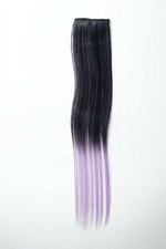 Larghezza Extension 2 Clips Ciocca Extension Capelli Lisci Ombre 45CM Nero Viola