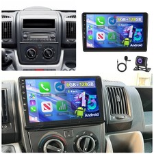 Autoradio CarPlay 6+128G Android15 per Fiat Ducato Citroën Jumper 2007-2023 KAM