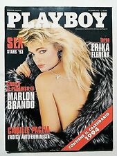 PERFECT VERY RARE PLAYBOY ITALIA 12 DICEMBRE 1993 CAMILLE PAGLIA ERIKA ELENIAK