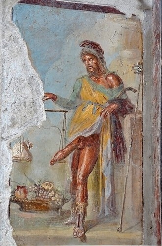 Priapus ritratto affresco arte - ritratto,