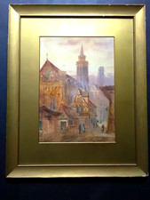 Grande antico dipinto ad