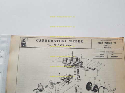 Weber carburatore datr - weber,