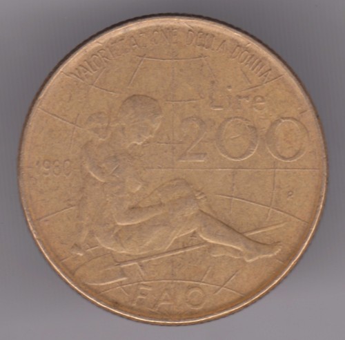 Moneta italia 200 lire - 200, 1980