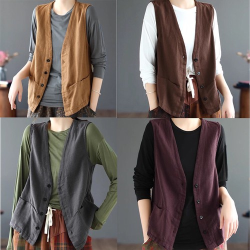 Gilet donna cotone - , lino