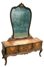 PETTINIERA POSTAZIONE TRUCCO VANITY - SPECCHIO STILE BAROCCO ROCOCÒ VENEZIANO