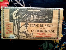 SCATOLA ORIGINALE GRANDE CHARTREUSE TISANE FRANCIA ANNI '20 INTATTA RARISSIMA