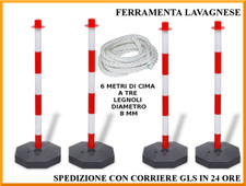 Set 4 paletti delimitazione+ 6