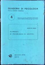 De Grada ELEMENTI DI PSICOLOGIA GRUPPO SOCIALE QUADERNI Interazione Bulzoni 1969