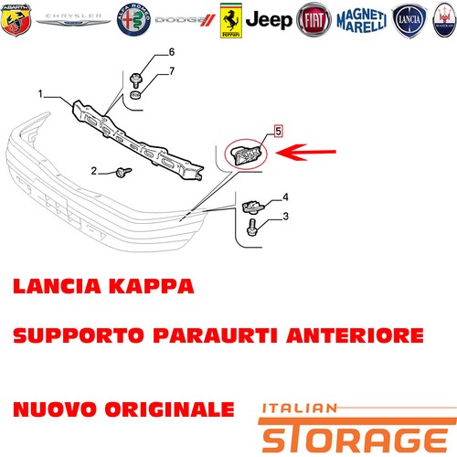 Lancia kappa supporto paraurti - lancia,