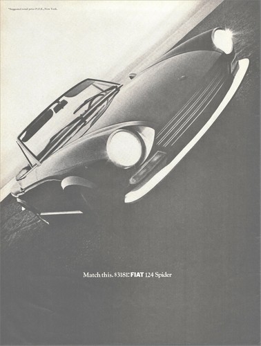 Pubblicità fiat 124 - 124, spider