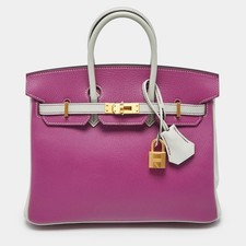 Borsa Hermes Rose Pourpre/Gris