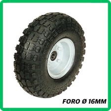 ruote piene per carriola carrello portapacchi portatutto nuovo Ø foro 16mm