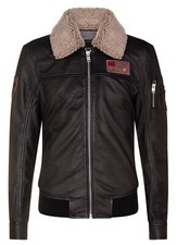 Uomo Nero Pelle Bomber