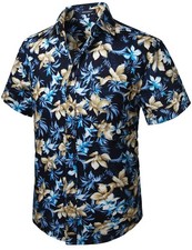 HISDERN Camicie Aloha Hawaiana