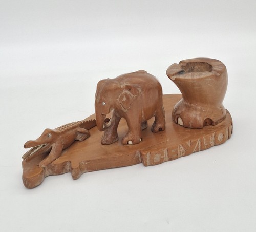 Vintage wooden ashtray - vintage,