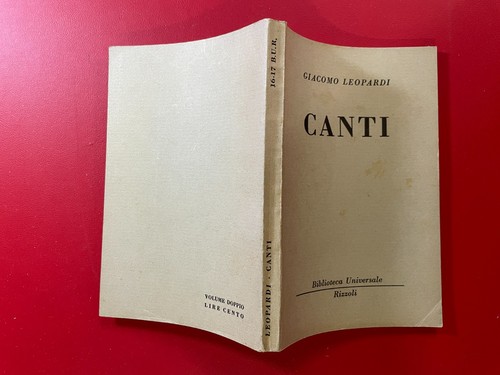 Giacomo leopardi canti - leopardi,