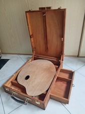 cavalletto scatolato personalizzato in legno per dipingere + tavolozza e colori.