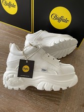 Buffalo classics 1339-14 2.0 white vitel leather weiss NUOVE SCARPE CON PLATE...