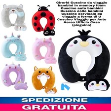 Cuscino da viaggio bambini in memory foam Cuscino auto bambini Supporto Collo 