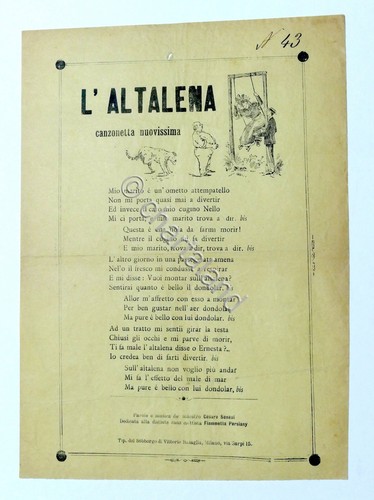 Musica testo canzone d - -, d'epoca