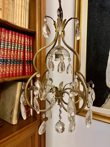 Antico lampadario ottone e - lampadario,