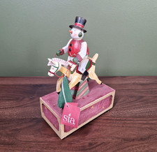 Sia Wooden Music Box Snowman &
