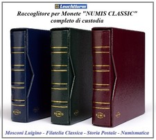 LEUCHTTURM - Raccoglitore NUMIS CLASSIC con custodia - verde - nuovo !!!!