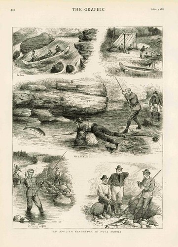 Stampa antica 1877 canada - antica,