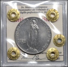 Pap Pius XII 1 Lira 1941 QFD