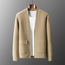 Mens wool zippered cashmere - wool,