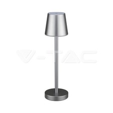 1 pz 3W LED Table Lamp Rechargeable Touch Dimmable Grey Body 4000K