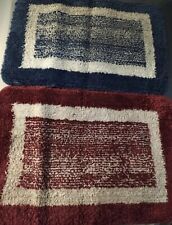 stock 2 tappeti per bagno antiscivolo amaranto blu 40*60 Spedizione Gratuita 