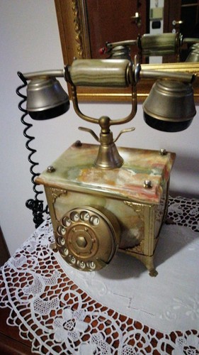 Telefono fisso vintage marmo - vintage,