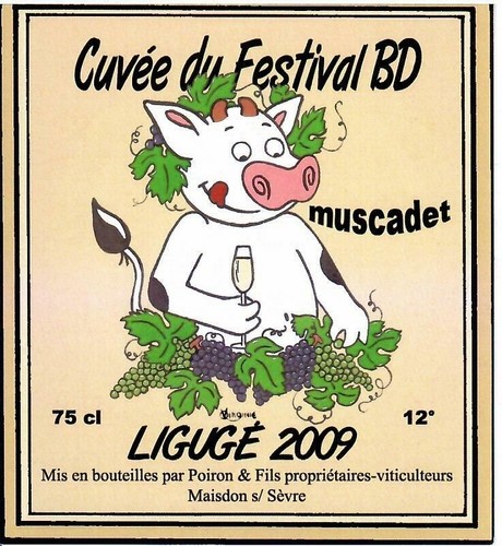 Etiquette vin muscadet 2009 - etiquette,
