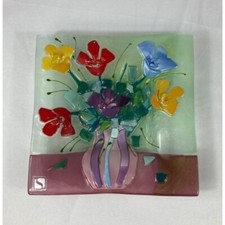 Sebino Arte Fused Glass Floral