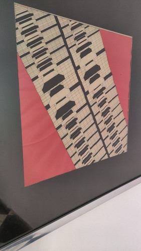 Quadro geometri rosso - e, nero