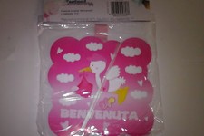 FESTONE BANNER CARTA BENVENUTA ROSA 3 MT ADDOBBI COMPLEANNO PARTY FESTA FESTONI