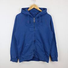 Felpa Gas Taglia 16 ANNI Bambino Logo Comodo Cotone Blu con Cappuccio zip Intera