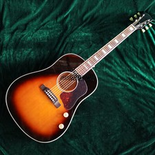 Chitarra elettrica acustica fatta a mano modello 160E Sunburst in abete massello retro mogano