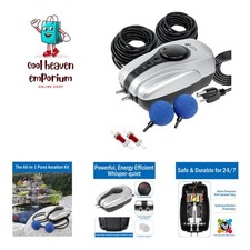 All-in-One Koi Pond Aeratore per Laghetti da Esterno fino a 1000 Galloni, Pond Air Pu...