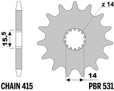 PBR Sprocket in Steel for