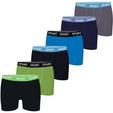 6 boxer ragazzo SPORT cotone mutande intimo mutande colorate