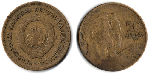 Jugoslavia dinara 1955 - 50,